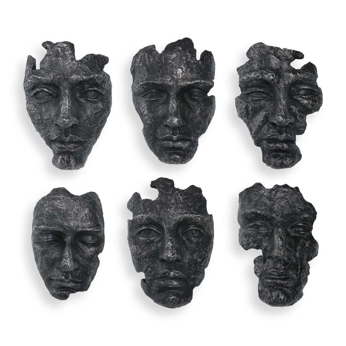 SELF-PORTRAIT WALL DECOR, GRAY, S/6
