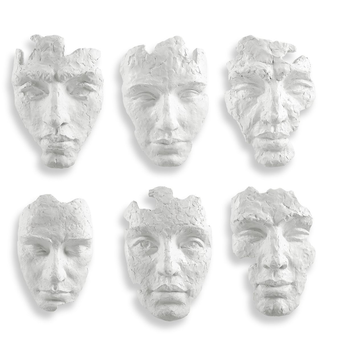SELF-PORTRAIT WALL DECOR, WHITE, S/7