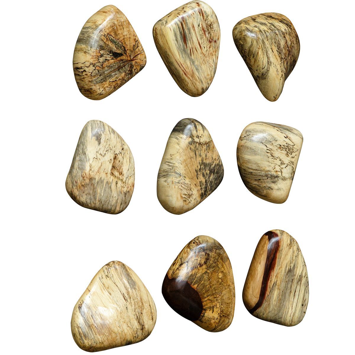 Pebbles Wood Wall Decor, Blonde, S/9 6 W X 5 H X 2 D (in)