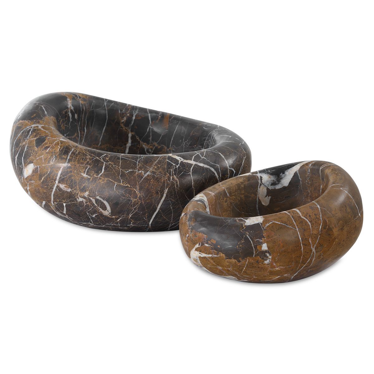 Swaddle Bowls - Michelangelo Marble, S/2 11 W X 5 H X 9 D (in)