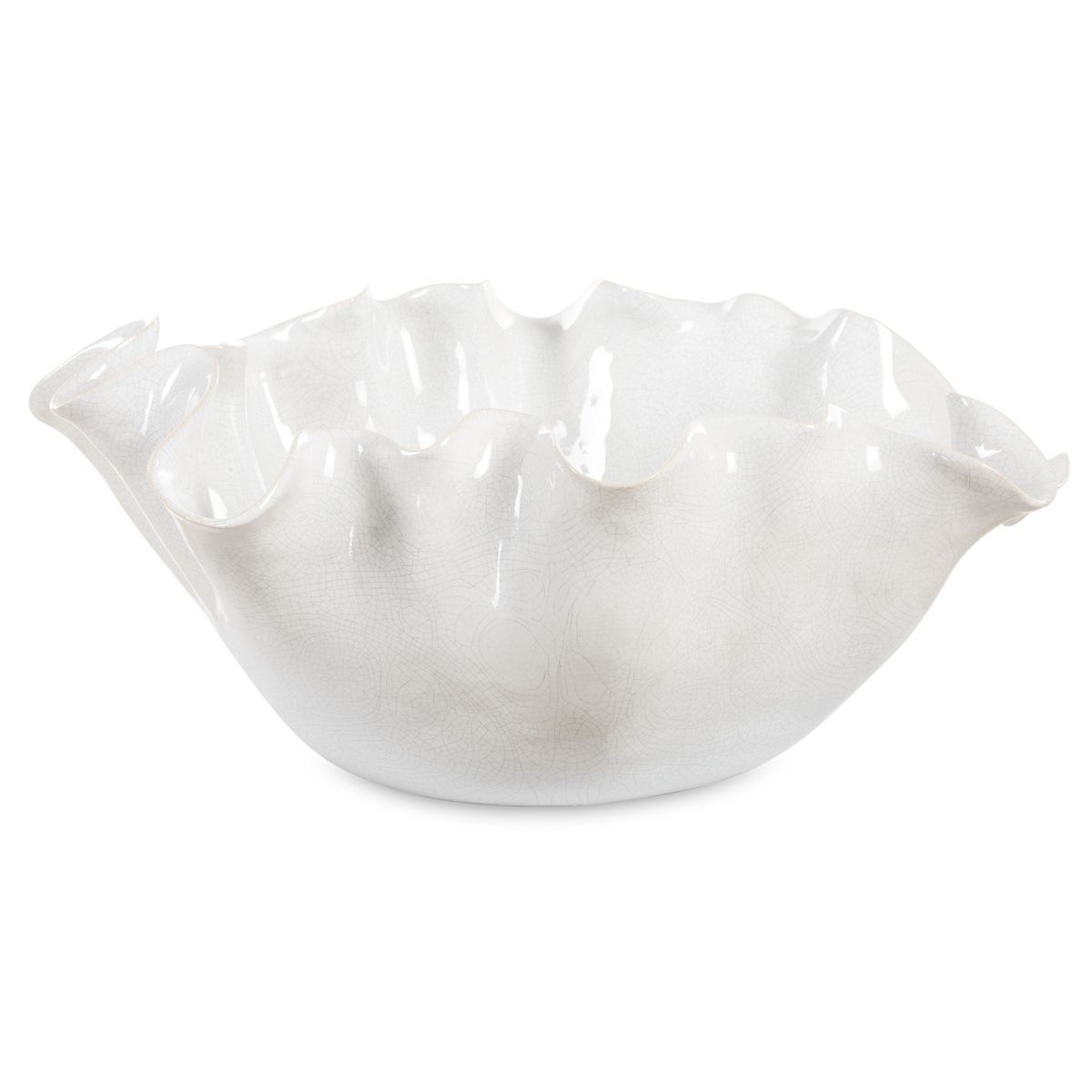 Ruffle Bloom Bowl 16 W X 7 H X 14 D (in)