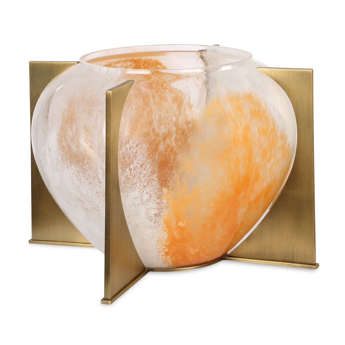 Amber Swirl, Vase 12 W X 8 H X 12 D (in)