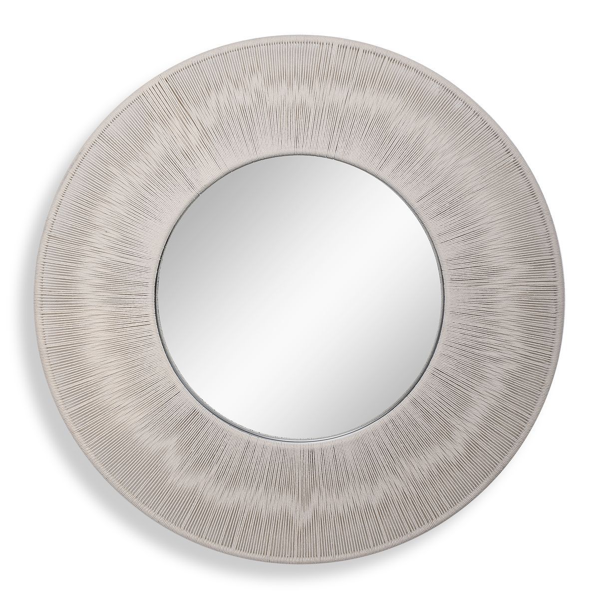 Sailor&#39;s Knot Round Mirror, White 51 W X 51 H X 3 D (in)