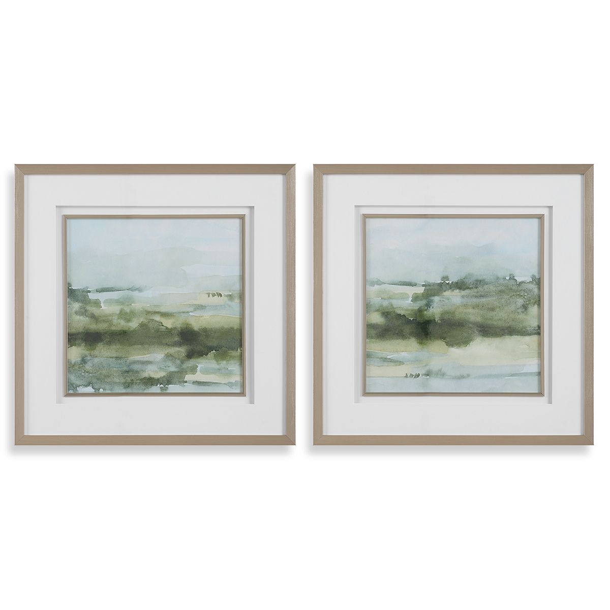 Soft Sage Framed Prints, S/2 28 W X 28 H X 2 D (in)