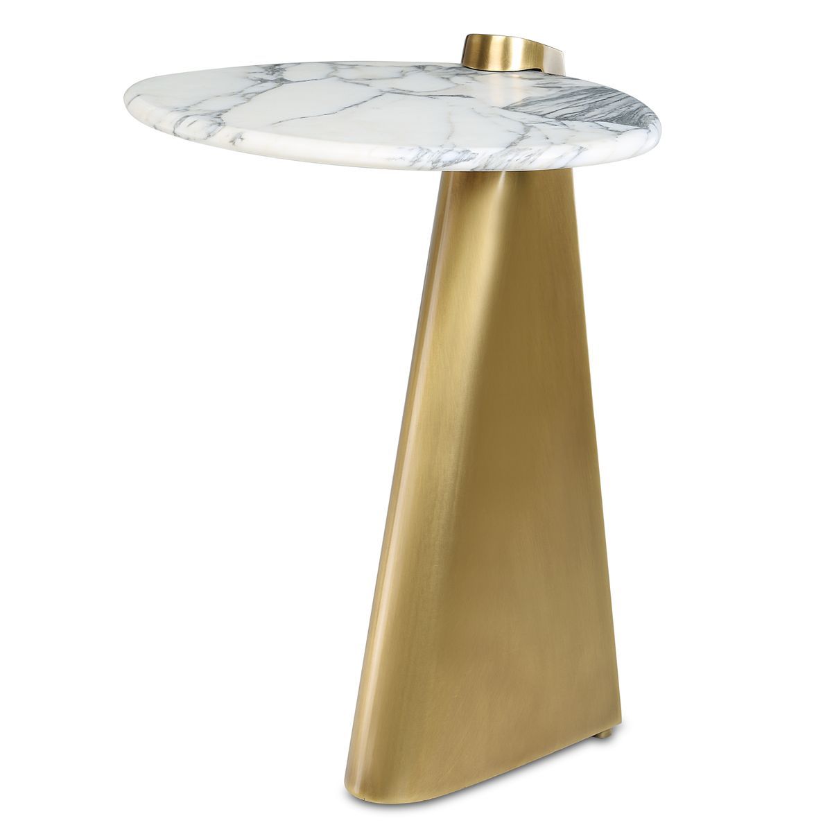 Strum Accent Table - Arabescato Marble