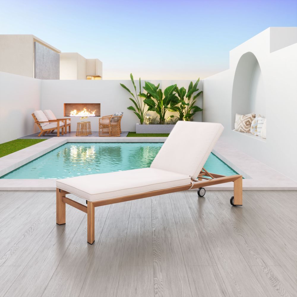 Cozumel Lounge Chair Beige &amp; Natural