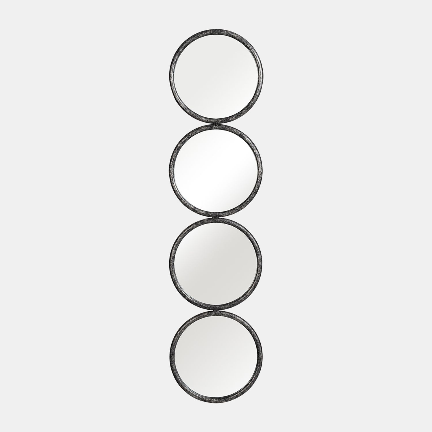 48&quot; 4-MIRRORED CIRCLES, BLACK WB