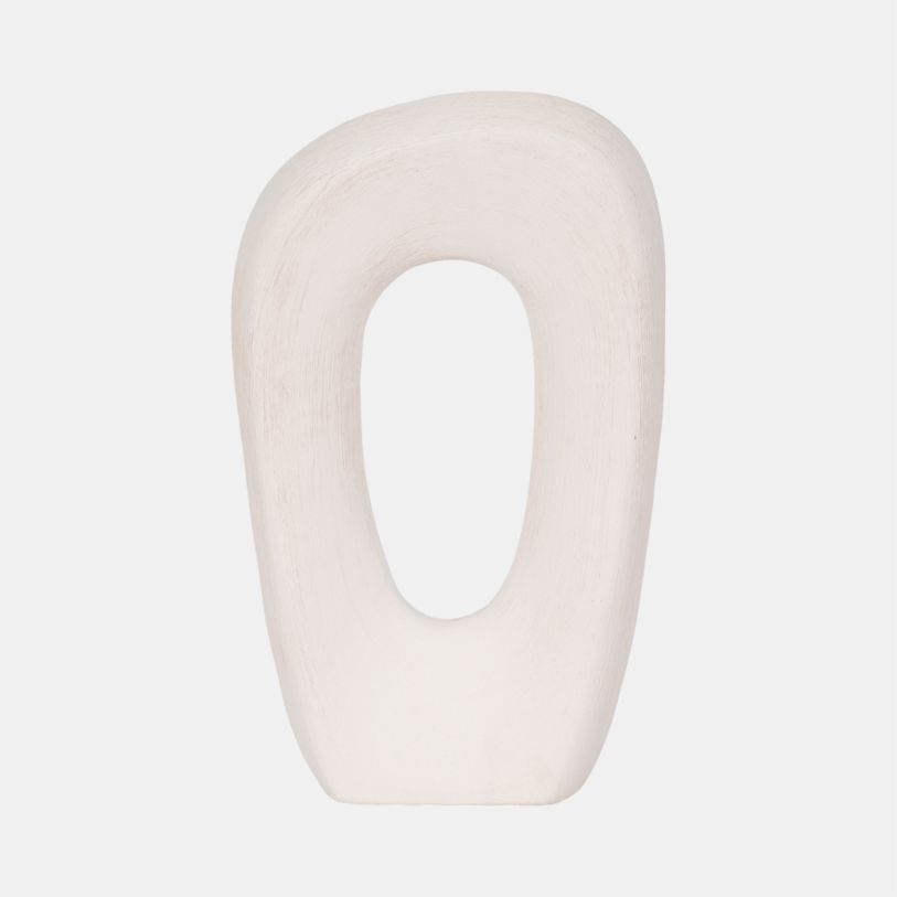 12&quot; TALL ROUGH OPEN CUT-OUT OBJECT, WHITE