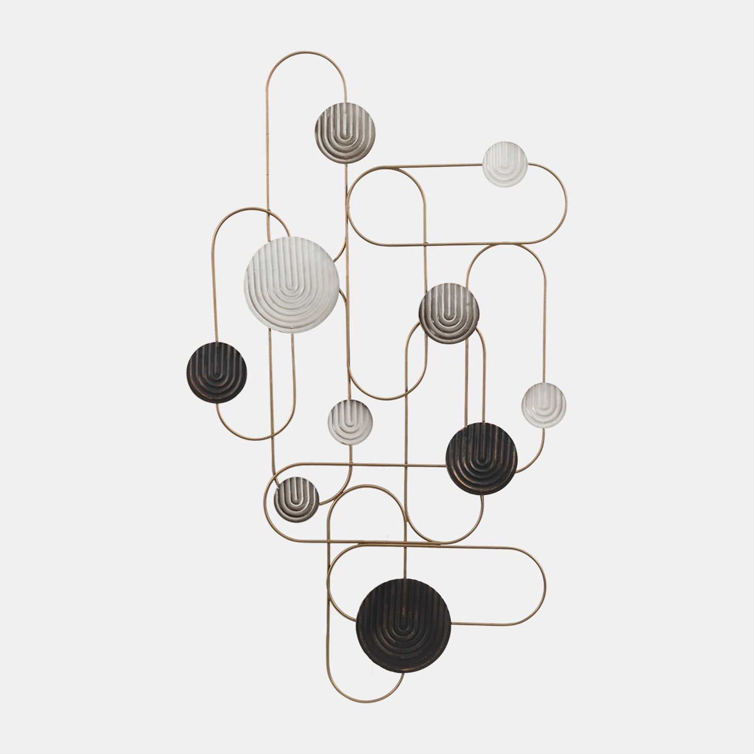 METAL, 33&quot; ARCH DISCS WALL DECOR