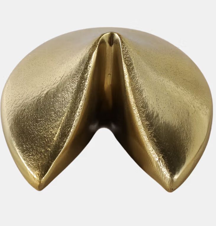 5&quot; Metal Fortune Cookie, Gold