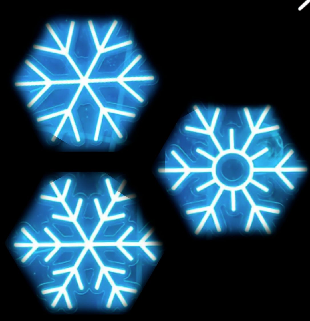 3 COPOS DE NIEVE