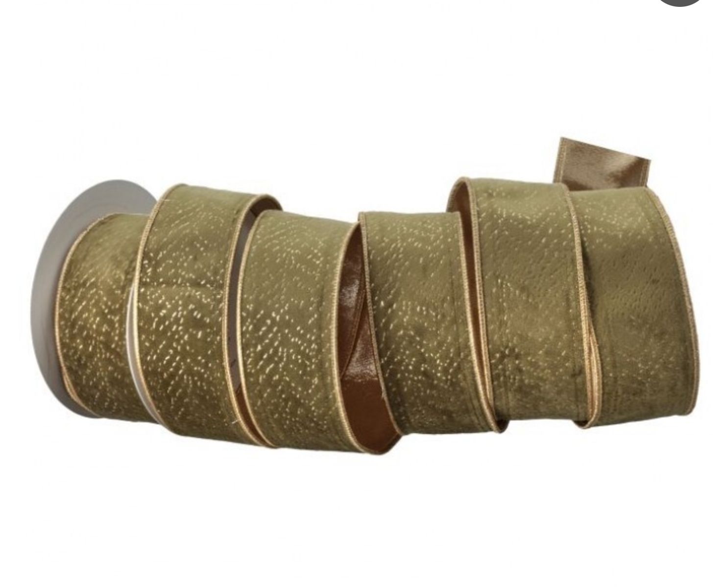 FOIL PRINT/VELVET RIBBON (GREEN)