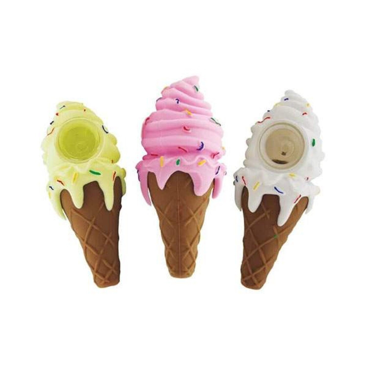 SILICONE ICE CREAM HAND PIPE