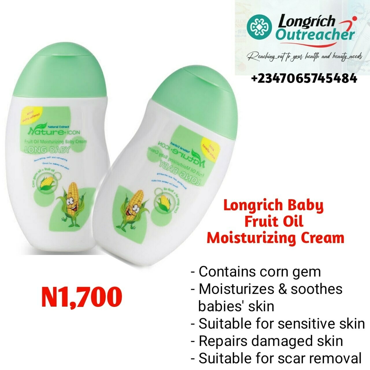 Longrich Fruit Oil Moisturizing Baby Cream