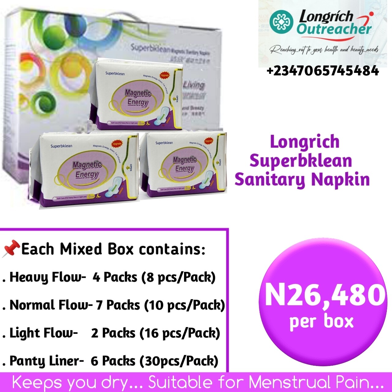 Longrich Superbklean Sanitary Napkin