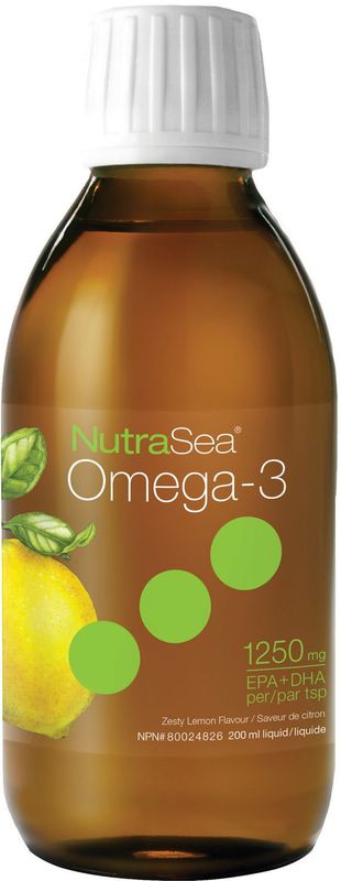 NutraSea Omega 3 Premium Quality Lemon 200ml Liquid