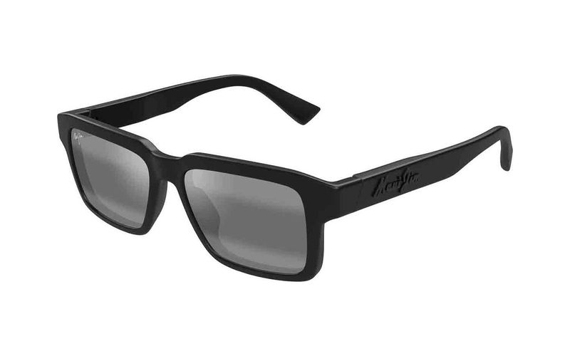 Maui Jim Kahiko MJ635 – Gloss Black Polarized Wrap Sunglasses with Neutral Grey