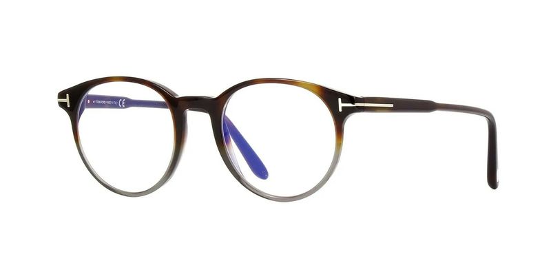 Tom Ford TF 5695-B Ophthalmic Eyeglasses – Dark Havana with Blue Block Lenses