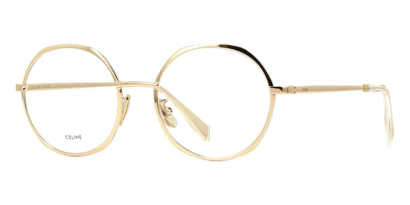 Céline Ophthlamic CL 50133U Eyeglasses – Shiny Rose Gold Metal with Round Frame