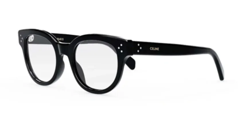​Céline Ophthlamic CL 50109I Eyeglasses – Glossy Black Acetate with Bold Square Frame