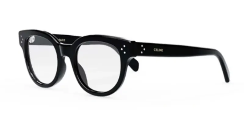 ​Céline Ophthlamic CL 50109I Eyeglasses – Glossy Black Acetate with Bold Square Frame