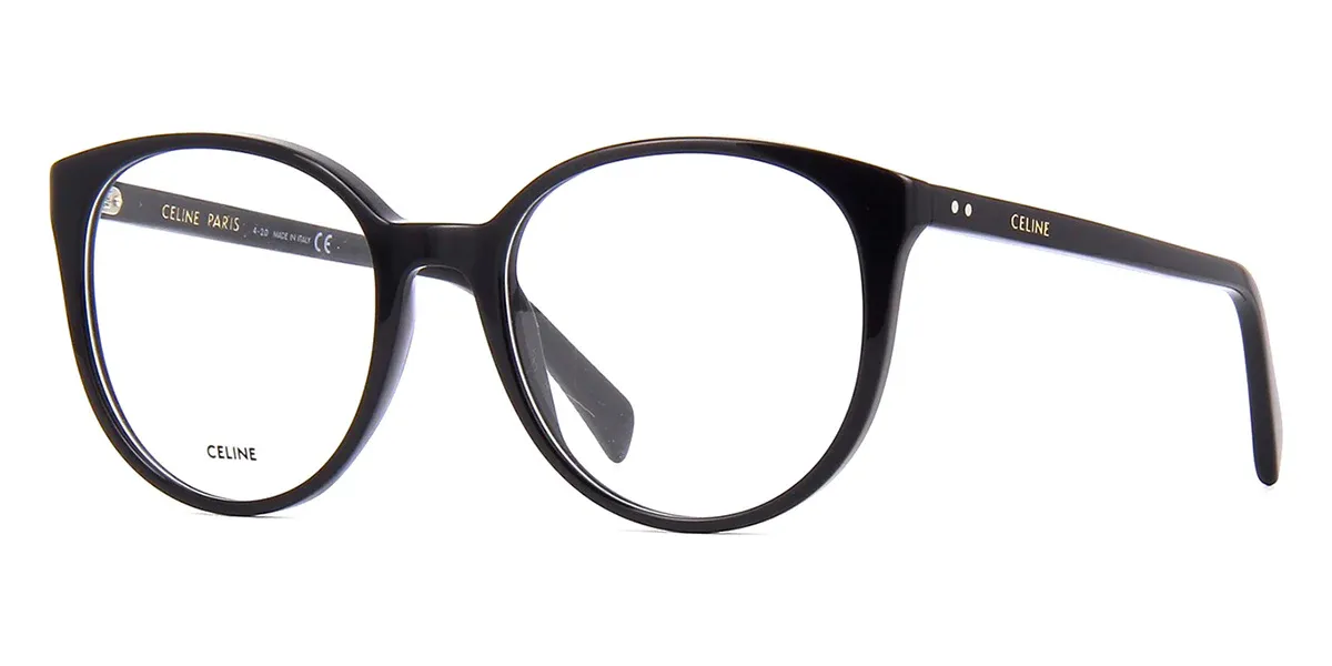 ​Céline Ophthalmic CL 50077I Eyeglasses – Glossy Black Acetate with Sleek Rectangular Frame