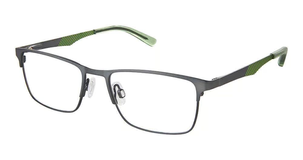 Kids Eyeglasses Westgroupe Superflex SFK 281 – Grey and Lime TR-90 with Flexible Hinges