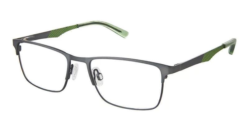Kids Eyeglasses Westgroupe Superflex SFK 281 – Grey and Lime TR-90 with Flexible Hinges