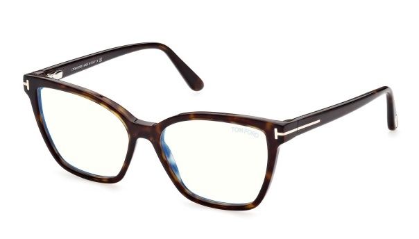 Tom Ford FT 5812-B Eyeglasses – Havana Acetate with Blue Light Filtering Lenses