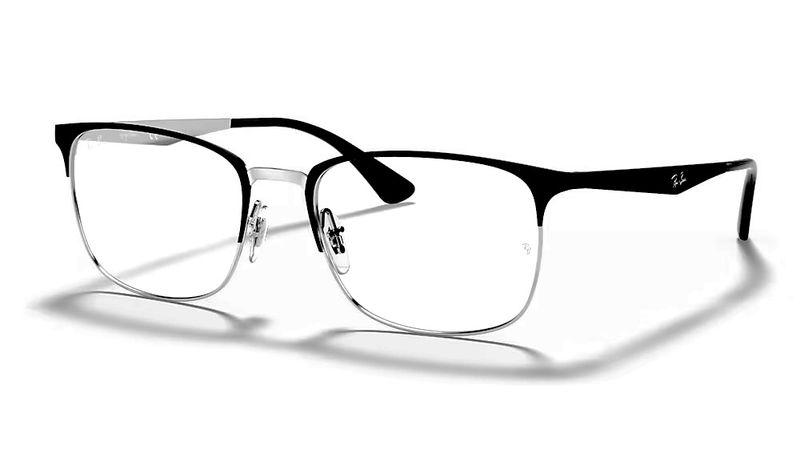 Ray-Ban RX6421 Eyeglasses – Brushed Bronze Rectangular Metal Frame with a Sleek, Modern Edge