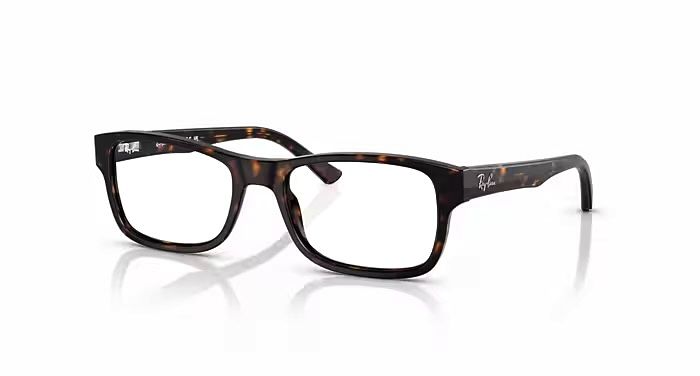 Ray-Ban RX5268 Eyeglasses – Havana Acetate Rectangular Frame with Everyday Sophistication