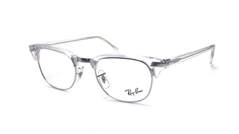 Ray-Ban RX5154 2001 Eyeglasses – Black & Silver Clubmaster Frame with Retro Charm