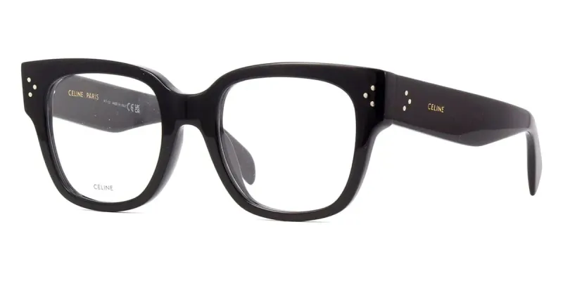 ​Céline Ophthalmic CL 50066I Eyeglasses – Shiny Black Acetate with Rounded Square Frame
