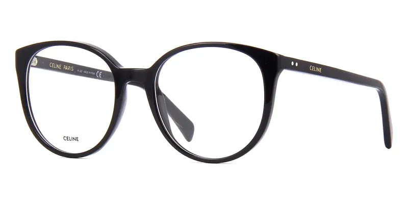 ​Céline Ophthalmic CL 50077I Eyeglasses – Glossy Black Acetate with Sleek Rectangular Frame