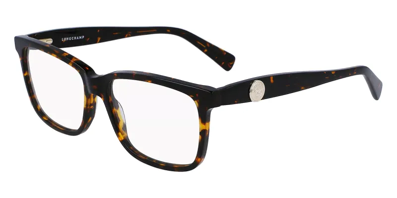 Longchamp LO2716 Eyeglasses – Warm Havana Acetate with Subtle Cat-Eye Silhouette