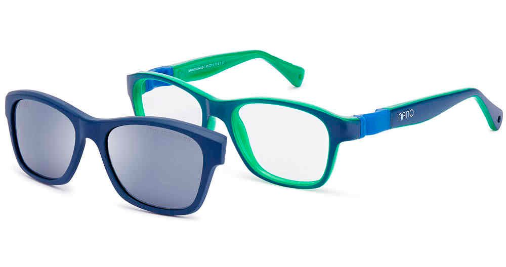 Kids Eyeglasses Nano Clip GAIKAI SC 3.0 – Matte Blue/Green