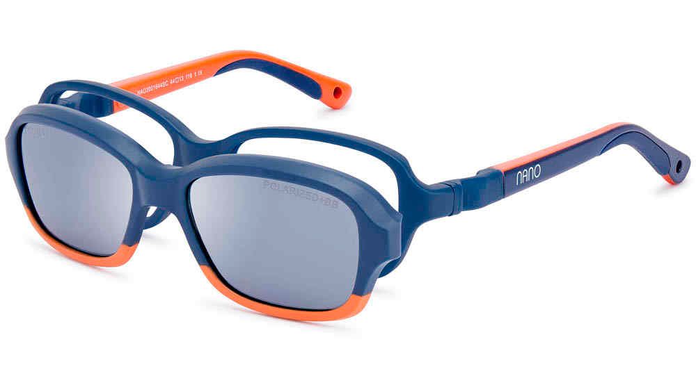 ​Kids Eyeglasses Nano Clip RE-PLAY SC – Matte Navy/Orange