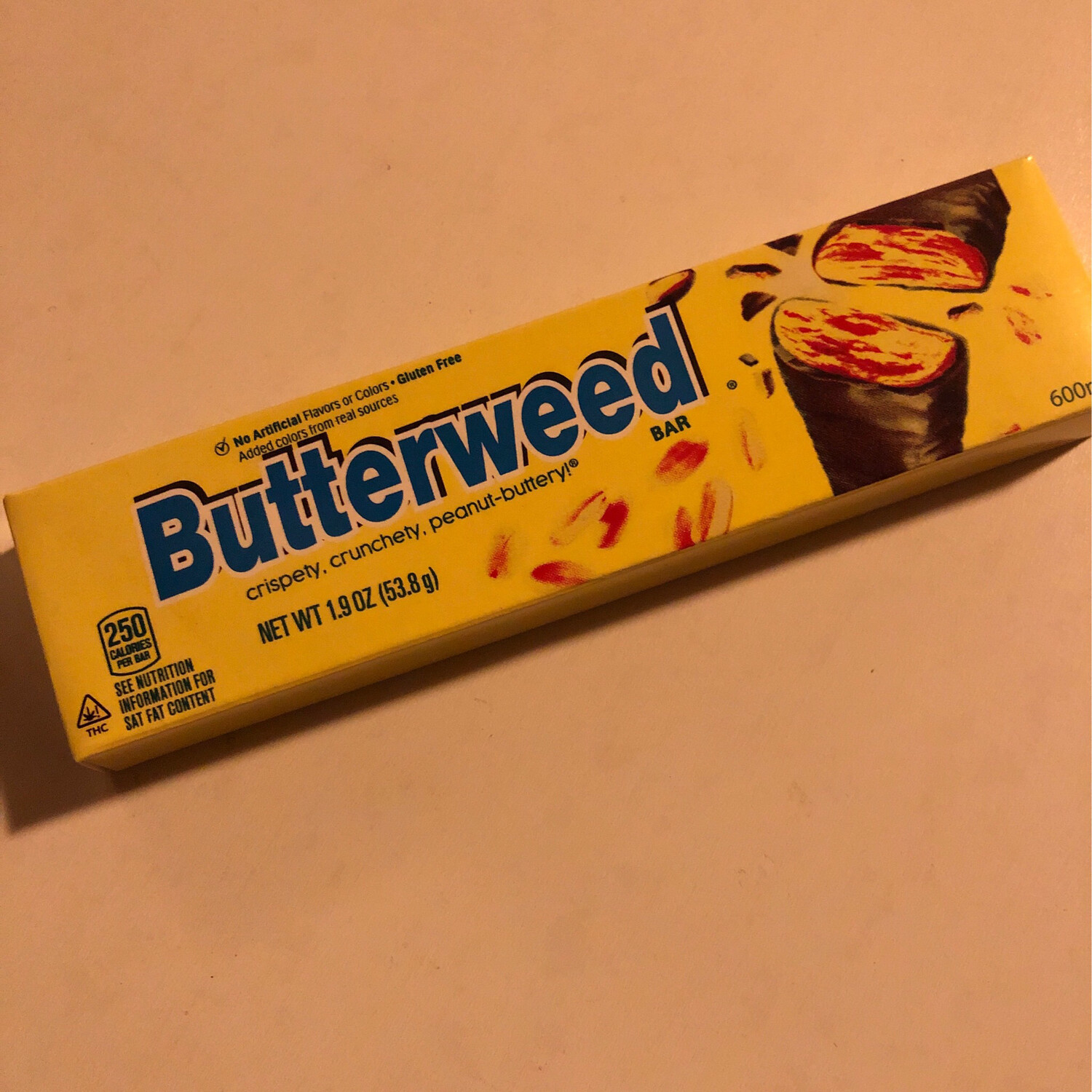 Butterweed Crunchy Chocolate 600 Mg Bar