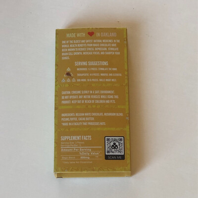 PolkaDot Psilocybin Magic Mushroom Belgian Chocolate Butter Pecan Bar 4g