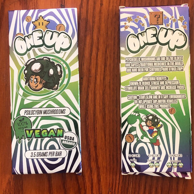 One Up Psilocybin Mushrooms Vegan Chocolate Bar 3.5g dosage