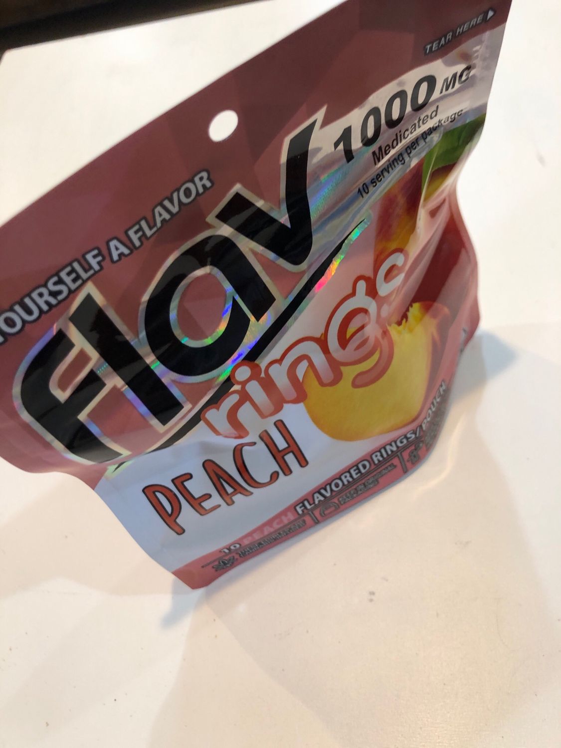 Flav Peach Rings 1000mg