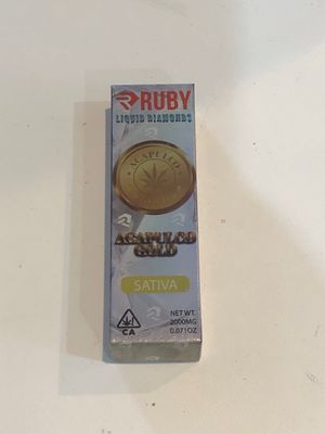 Ruby Disposable Cart Rechargeable 2g Liquid Diamonds Acapulco Gold Sativa