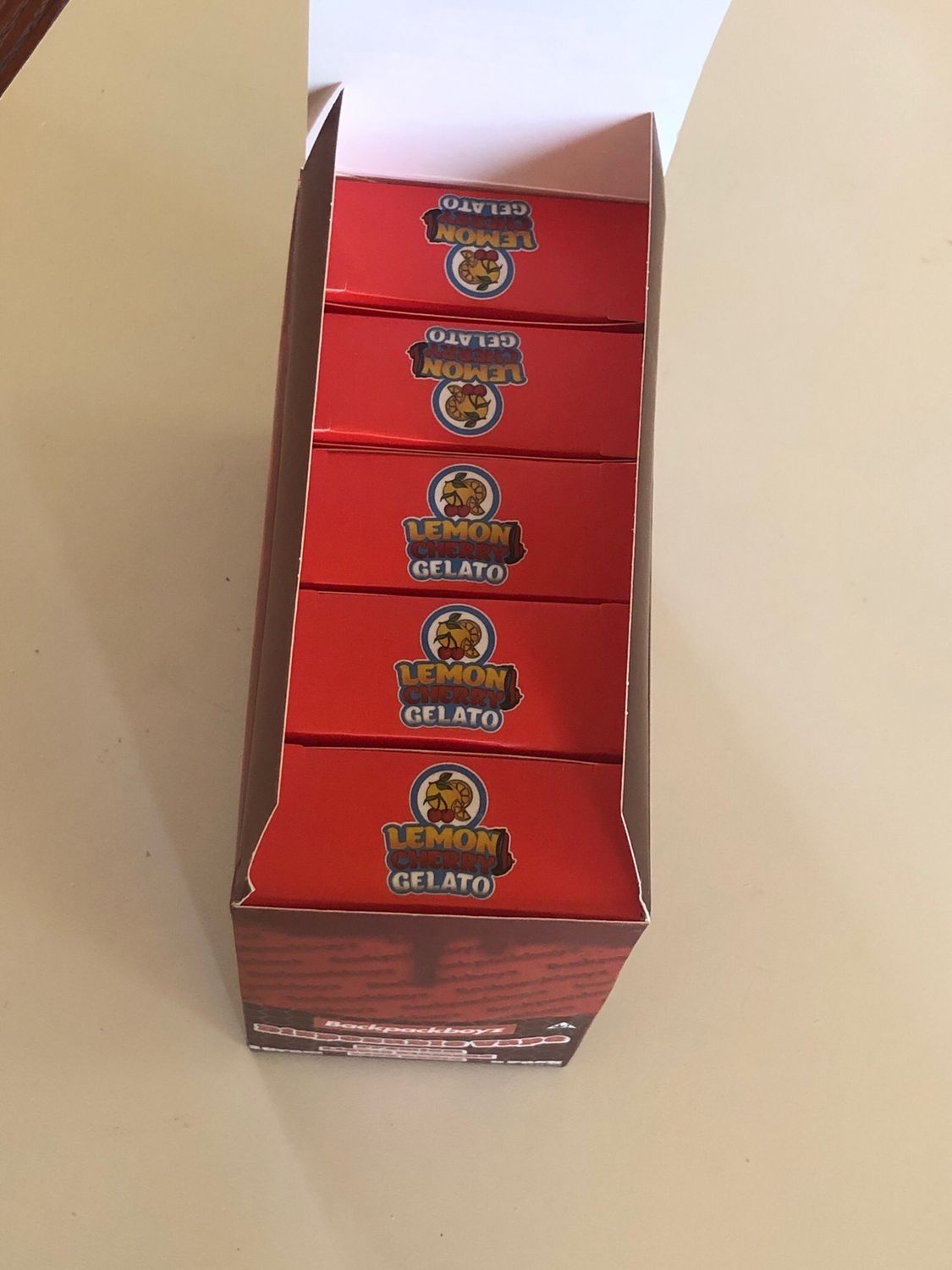 BackPackBoyz Lemon Cherry Gelato Disposable Vape Donut Pod 1gram Pack of 5
