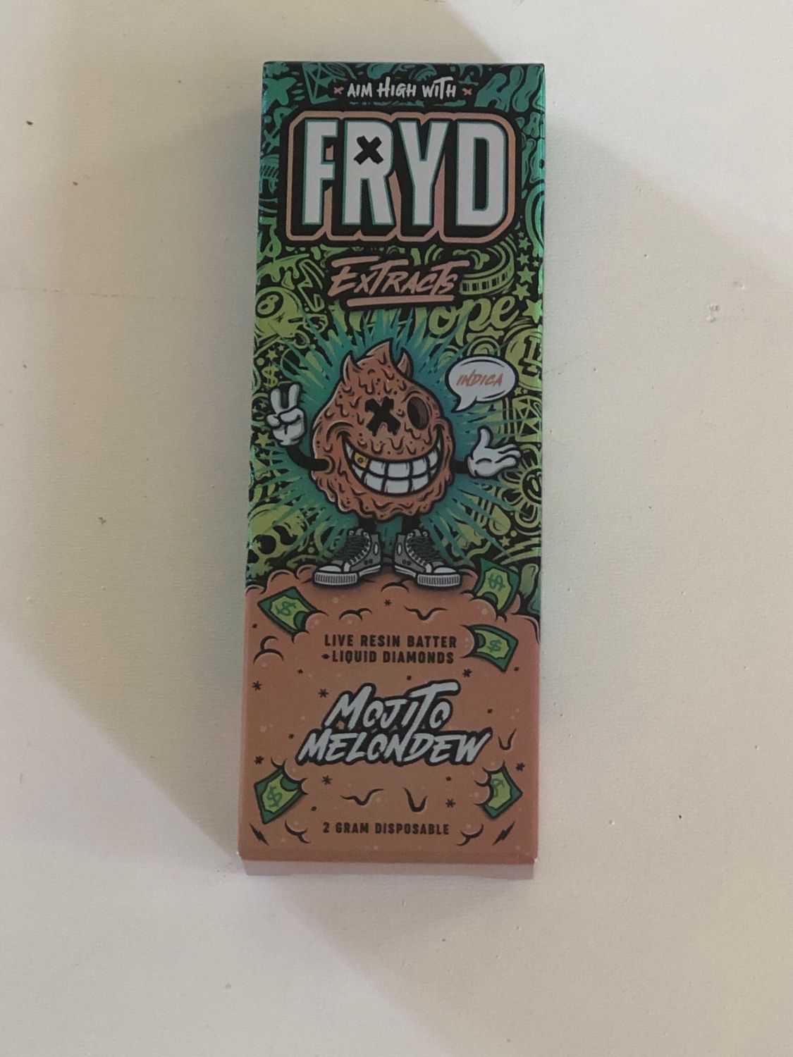 Fryd 2g Rechargeable Disposable Stick Vape Pen Mojito MelonDew