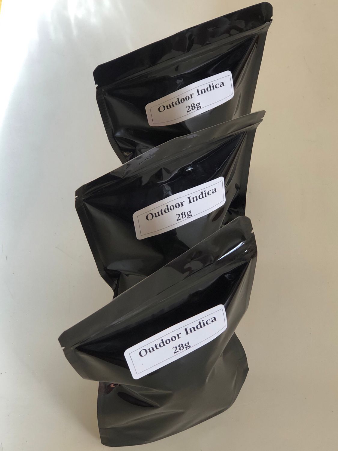 3oz Outdoor Indica Flower Low Shelf 28g X 3