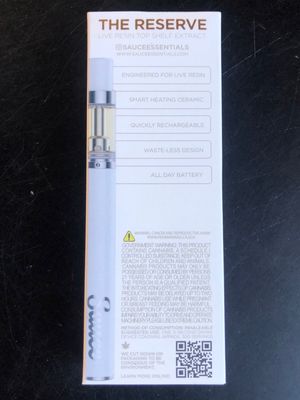 Sauce Reserve 1g Live Resin Disposable Rechargeable