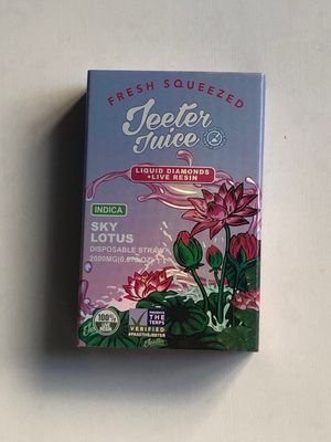 Jeeter Juice Sky Lotus Indica 2g Disposable Rechargeable Straw