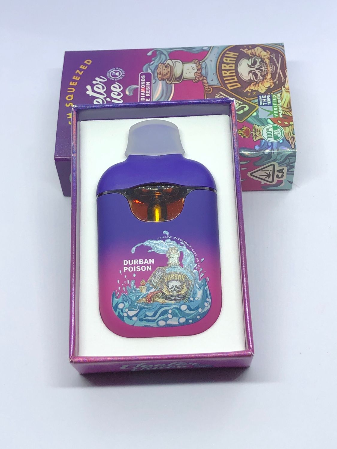 Jeeter Juice Live Resin Durban Poison 2g Rechargeable Disposable Pod