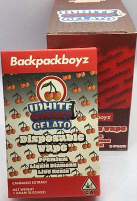 BackPackBoyz White Cherry Gelato Disposable Rechargeable Pod 1g