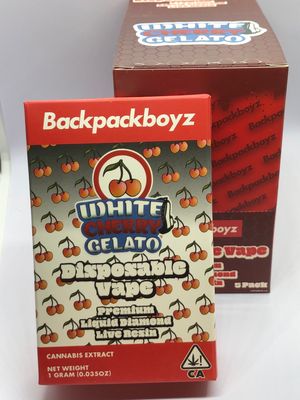BackPackBoyz White Cherry Gelato Disposable Rechargeable Pod 1g 5pack